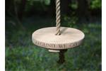 Round Carved Oak Rope Swing Bespoke