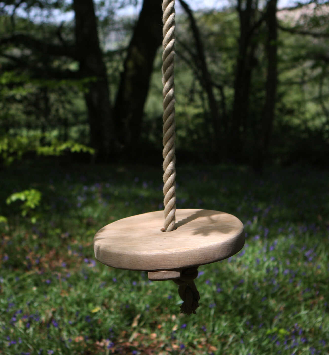 Circle Rope Swing RHS Round Oak Rope Swing | Round Rope Swing - Sitting Spiritually