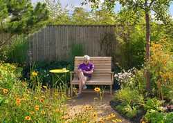 Sitting Spiritually deliver a Tranquillity Oak Garden Bench to Horatio’s Garden Glasgow