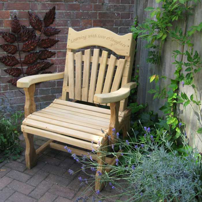Sitting Spiritually Personalised Oak Chair