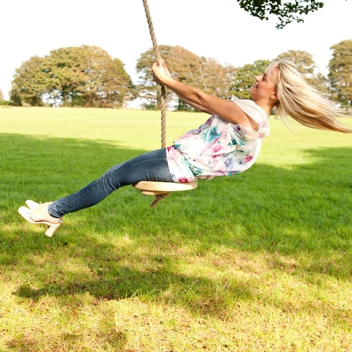 Sitting Spiritually Round Rope Swing