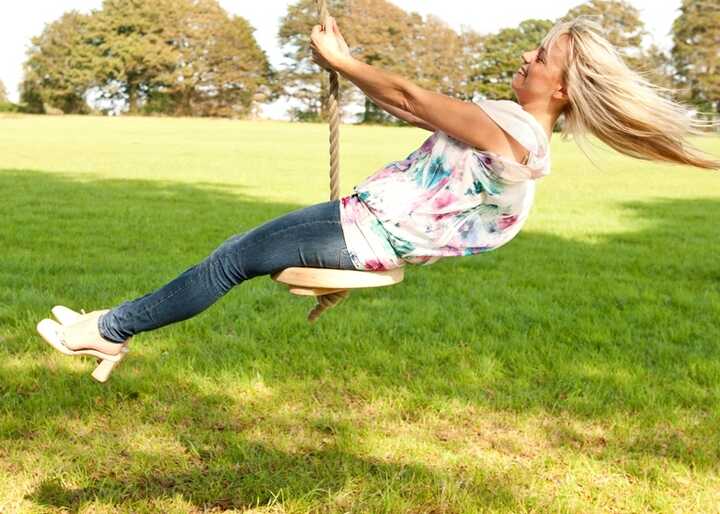 Sitting Spiritually Round Rope Swing