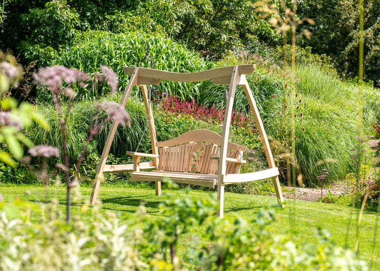 Garden Swing Seat Tranquillity in FSC Oak