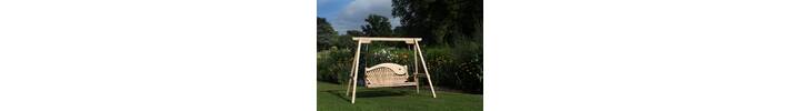 Tranquillity Oak Swing Seat Swirl Back