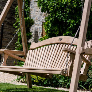 sitting spiritually swing seat made from oak