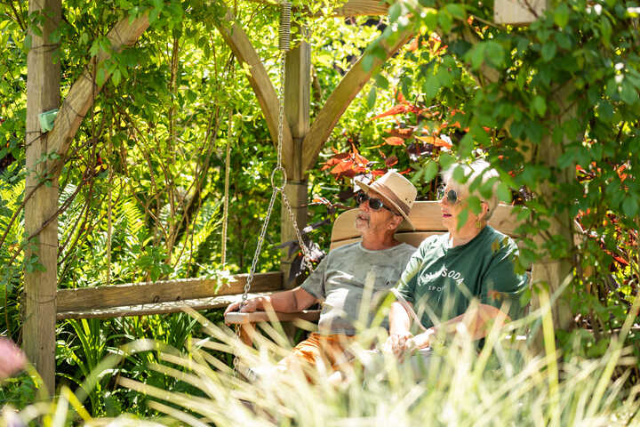 Single Oak Rope Swing with engraving