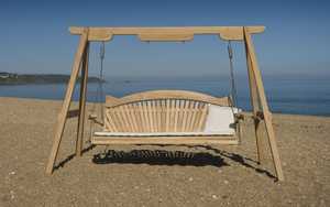 Garden Swing Seat set on the beach