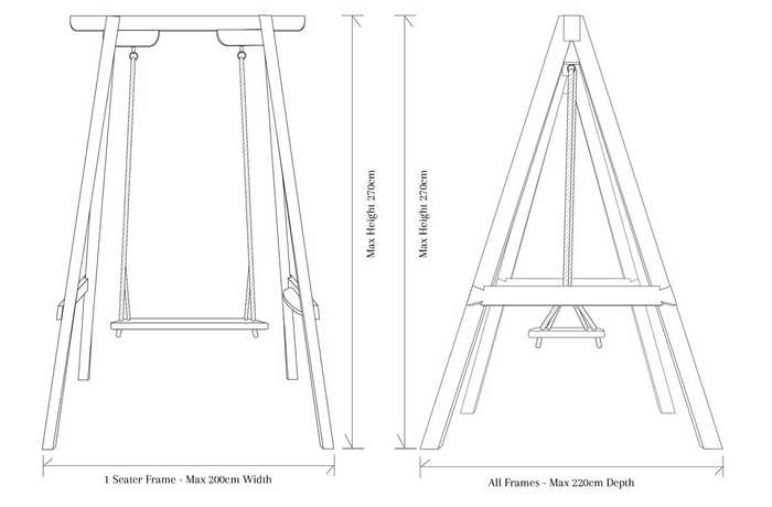 Swing With Single Seats Dimensions