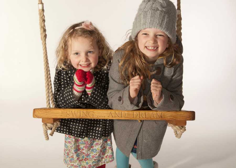 Children on Oak Rope Swing