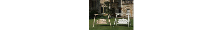 Garden Swing Seats Situated at Forde Abbey
