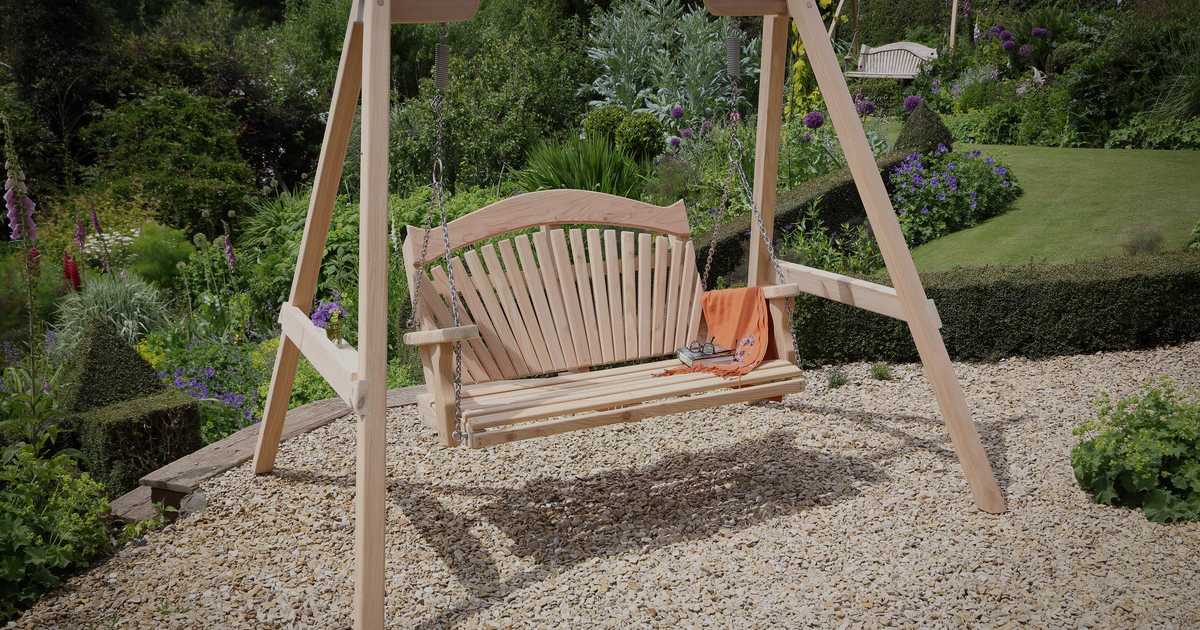 Wooden Garden Furniture Outdoor, Wooden Swing Seat Garden