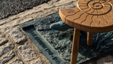 Our Ammonite Table - Endorsed by the RHS