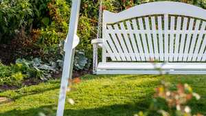 Grey Garden Swing Seat with Cushion