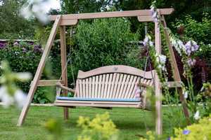 Wooden Swinging Bench