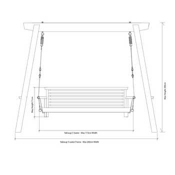 Garden Swing Seat dimensions