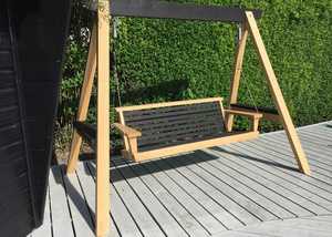 Modern Garden Swing Seat on Decking