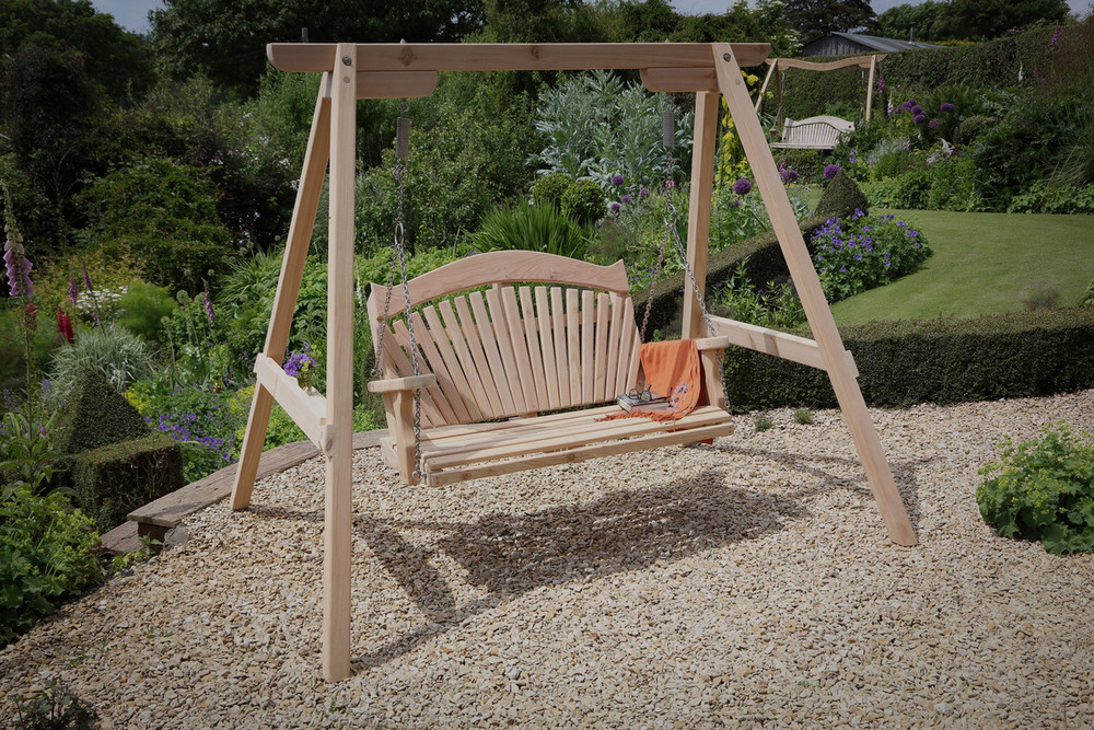 Wooden Garden Furniture | Bespoke Swing Bench | Sitting Spiritually