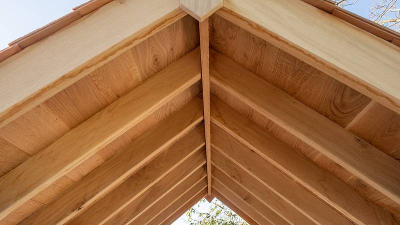 day bed roof in cedar wood