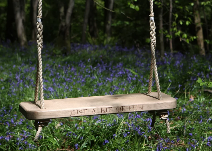 Wooden Garden Swings For Children, Wooden Rope Swing